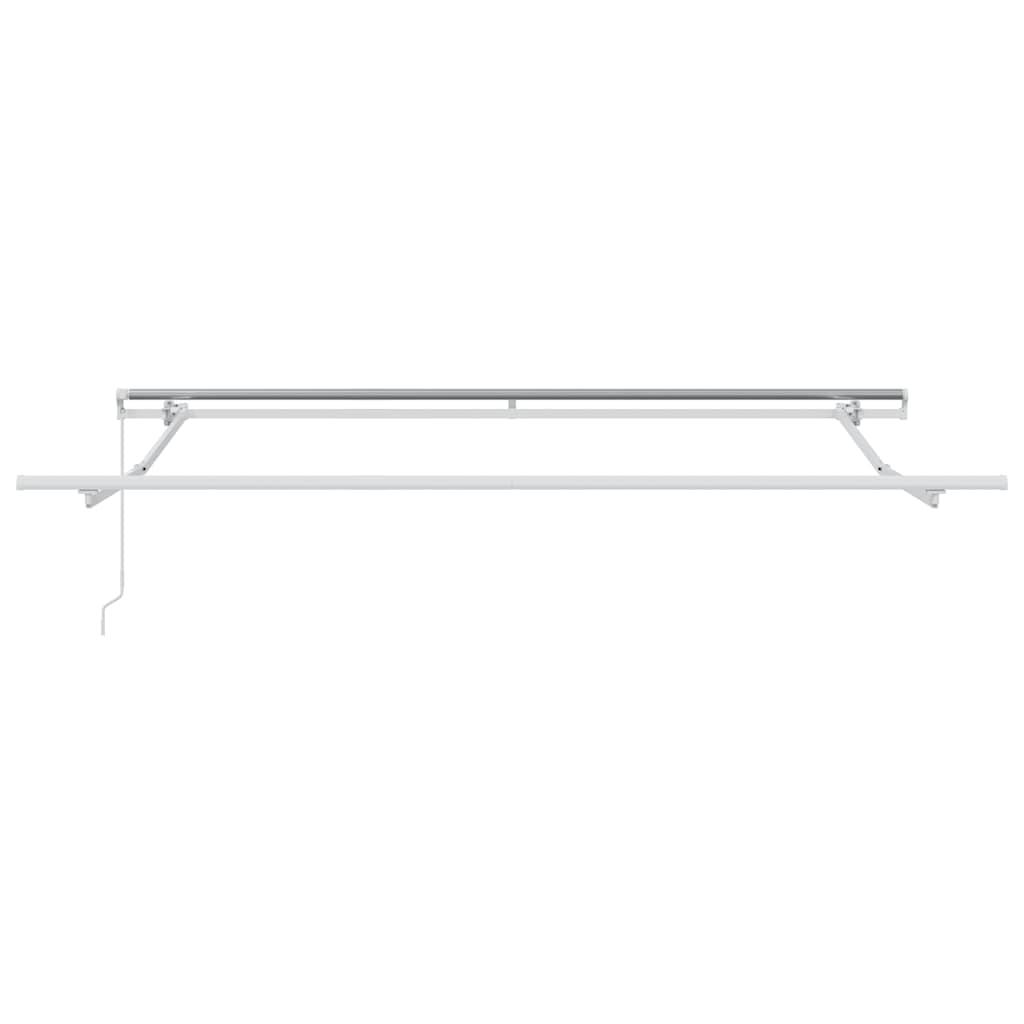 Toldo retráctil manual gris antracita y blanco 300x250 cm