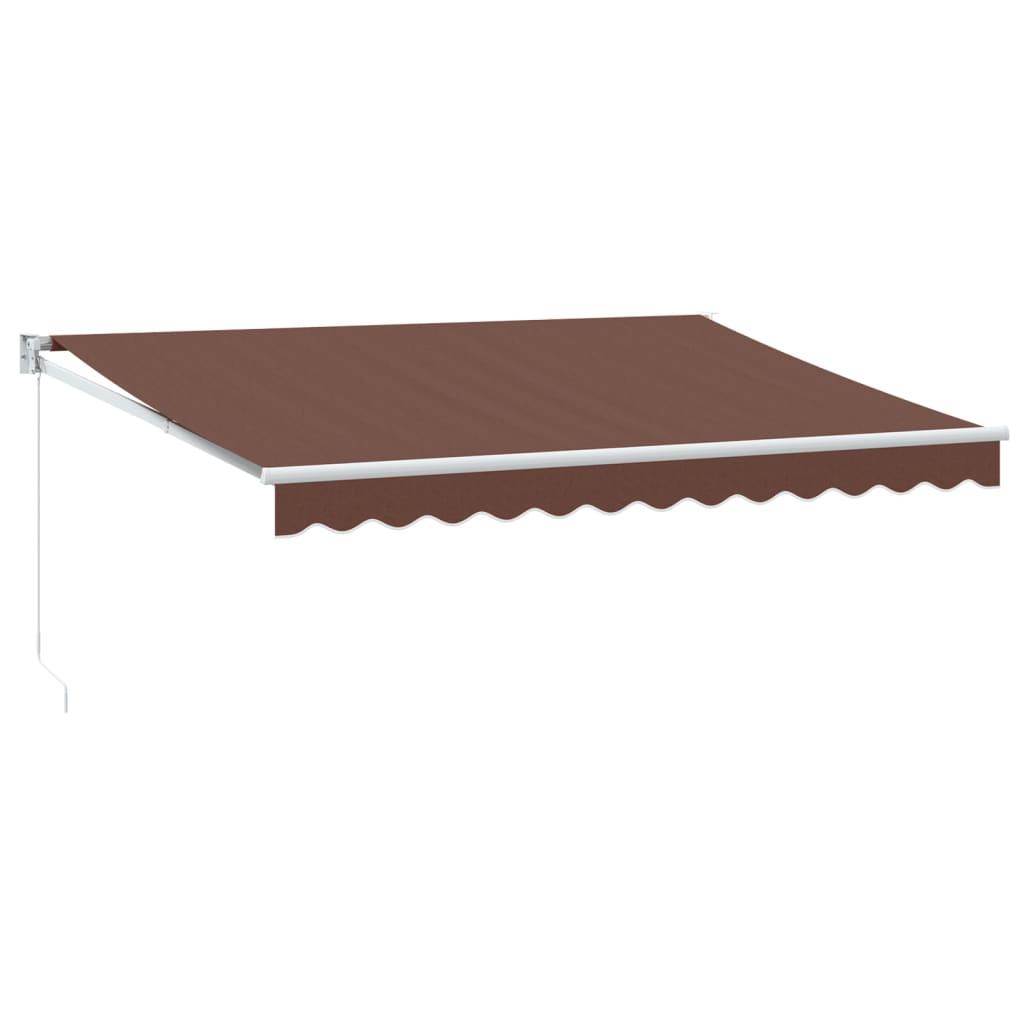 Toldo retráctil manual gris antracita y blanco 350x250 cm