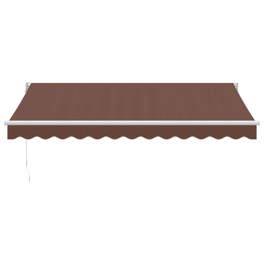 Toldo retráctil manual gris antracita y blanco 350x250 cm