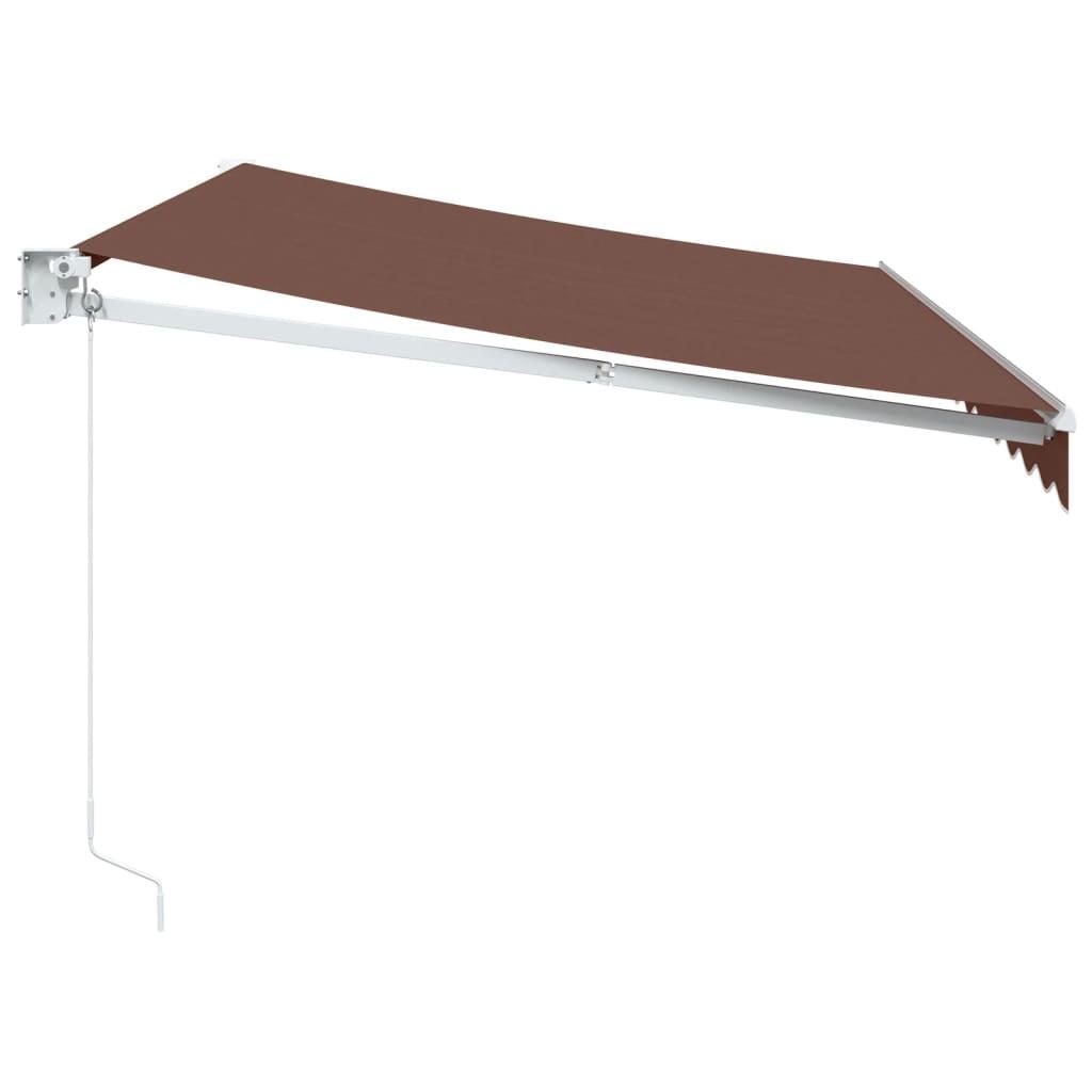 Toldo retráctil manual gris antracita y blanco 350x250 cm