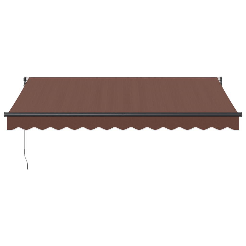 Toldo retráctil manual gris antracita y blanco 350x250 cm
