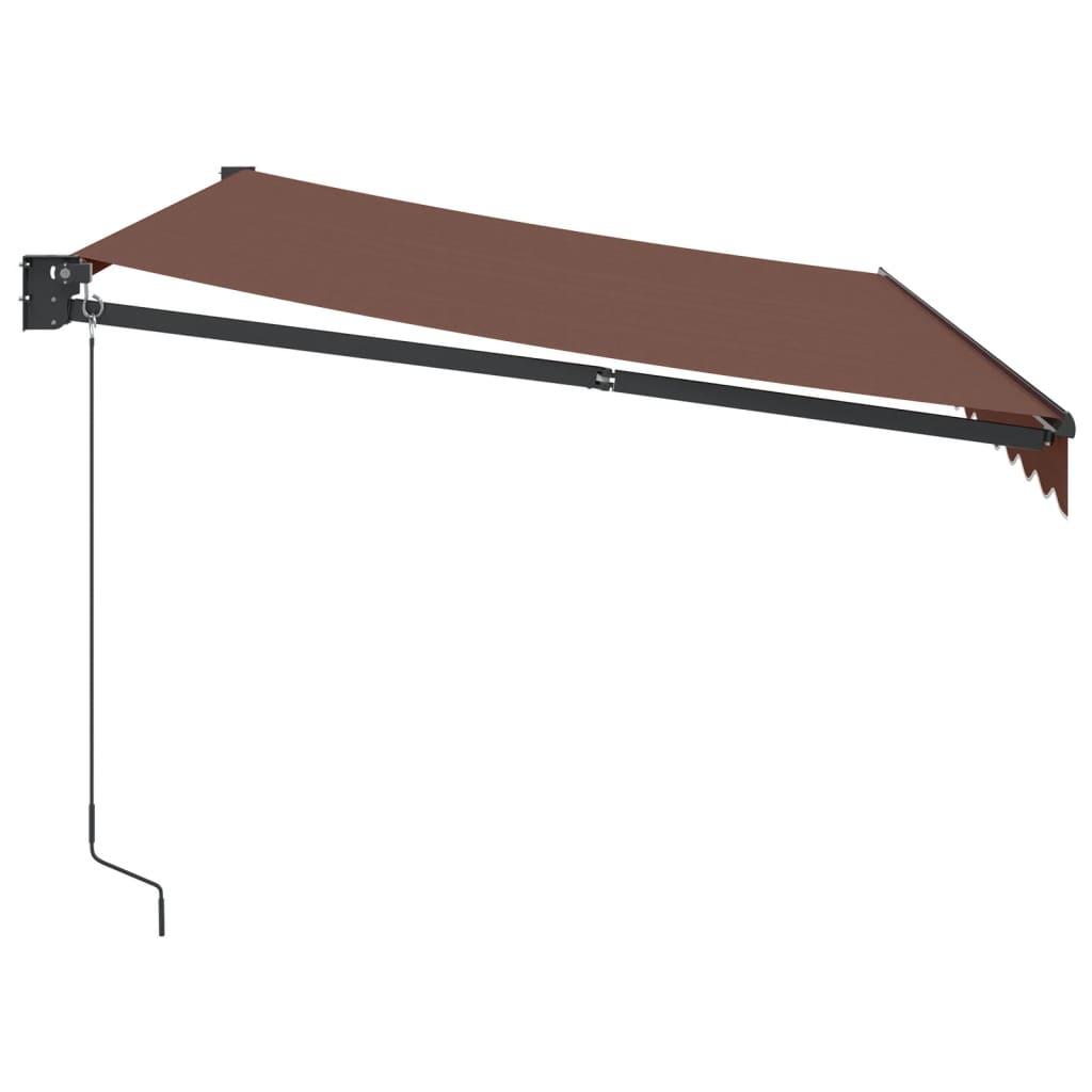 Toldo retráctil manual gris antracita y blanco 350x250 cm