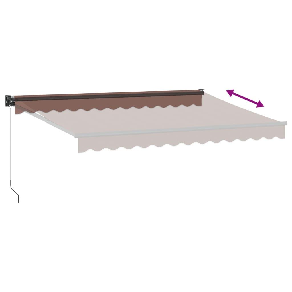 Toldo retráctil manual gris antracita y blanco 350x250 cm