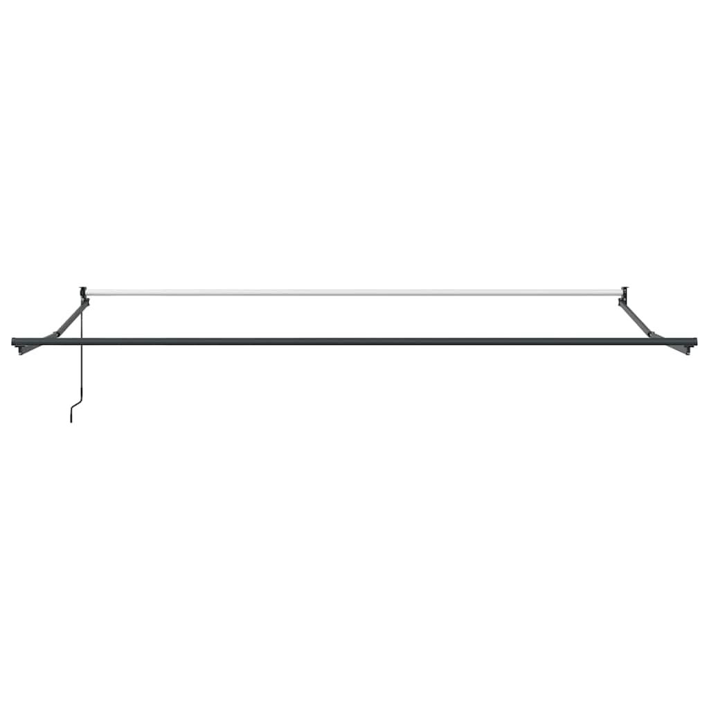 Toldo retráctil manual gris antracita y blanco 450x300 cm