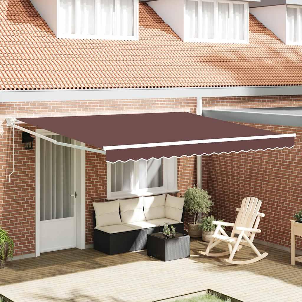 Toldo retráctil Amarillo y Blanco con Marco Antracita 3 x 2,5 m