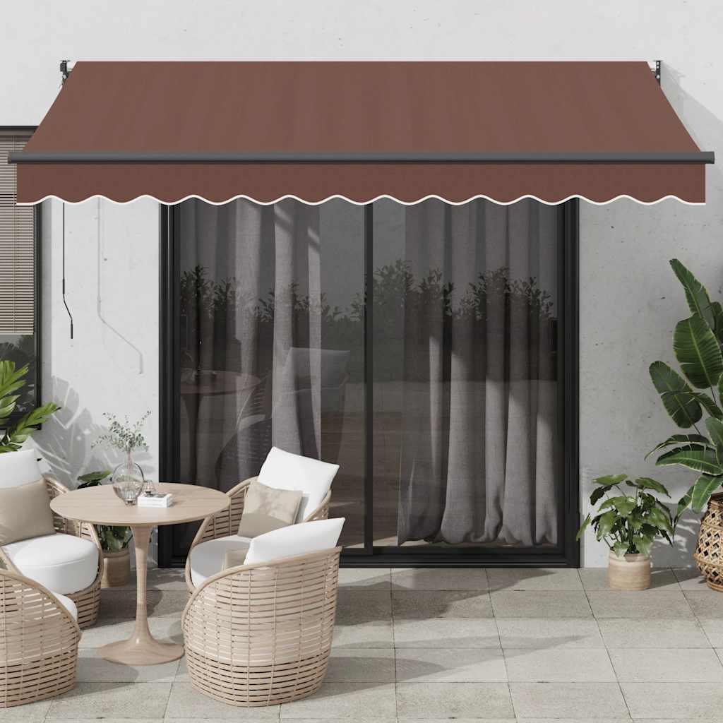 Toldo retráctil Amarillo y Blanco con Marco Antracita 3 x 2,5 m