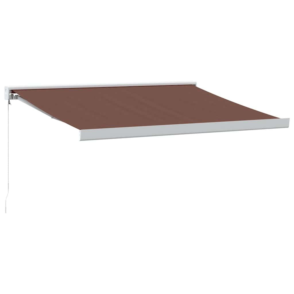 Toldo retráctil manual gris antracita y blanco 350x250 cm