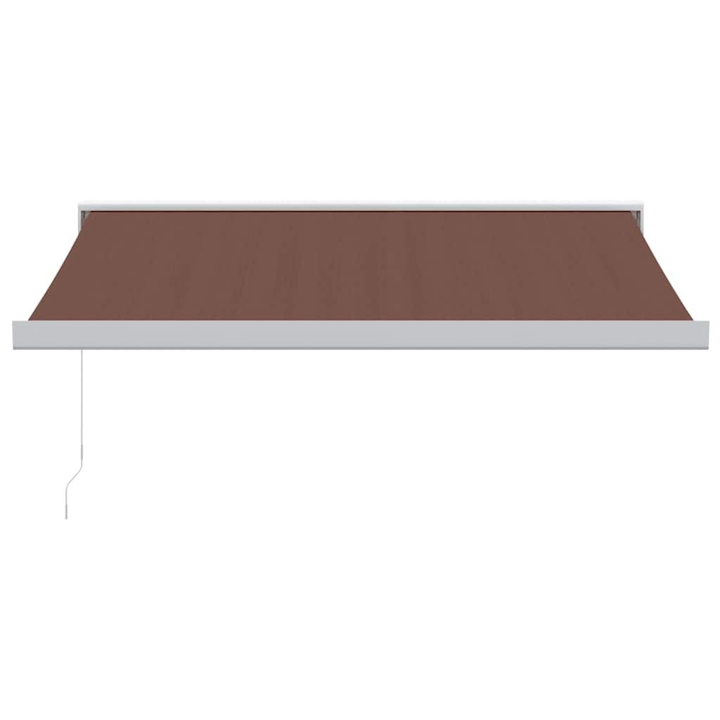 Toldo retráctil manual gris antracita y blanco 350x250 cm