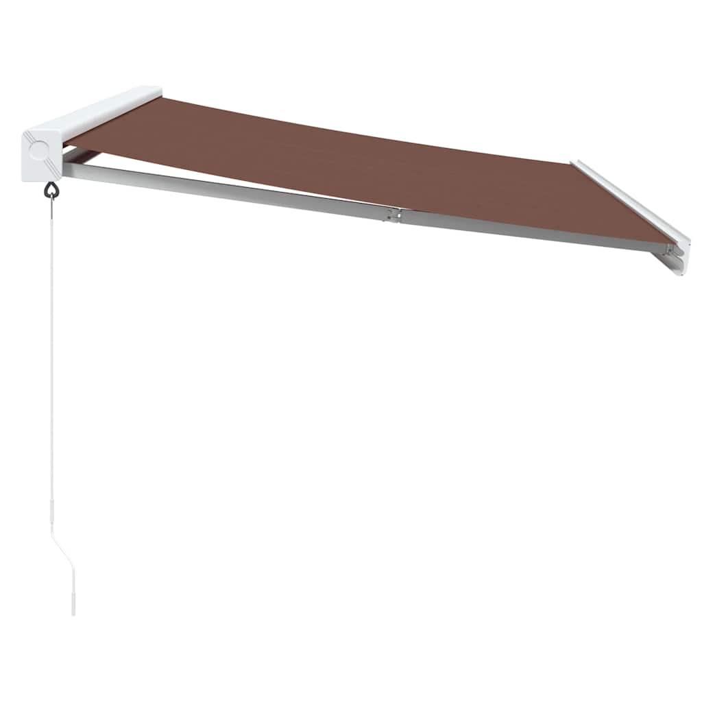 Toldo retráctil manual gris antracita y blanco 350x250 cm
