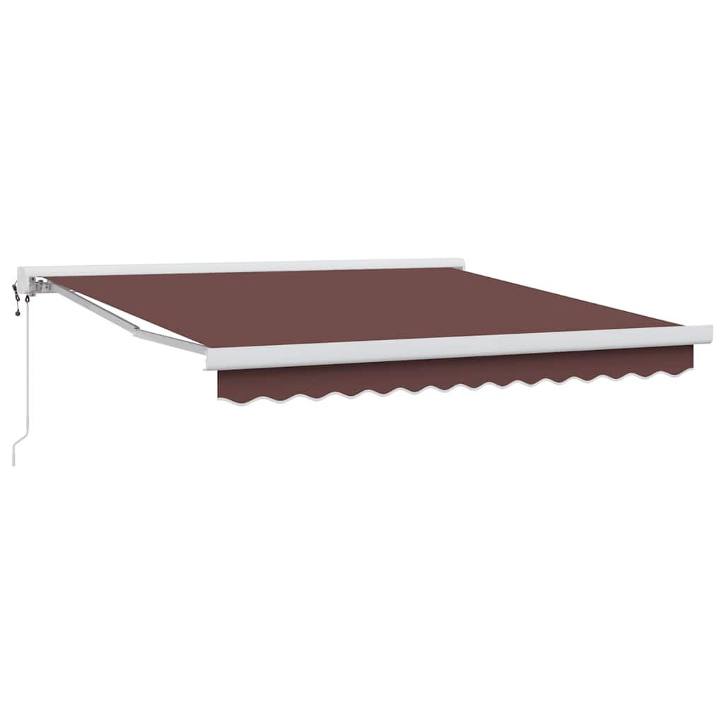 Toldo retráctil Verde y blanco 300 x 250 x 165 cm Tela y Metal