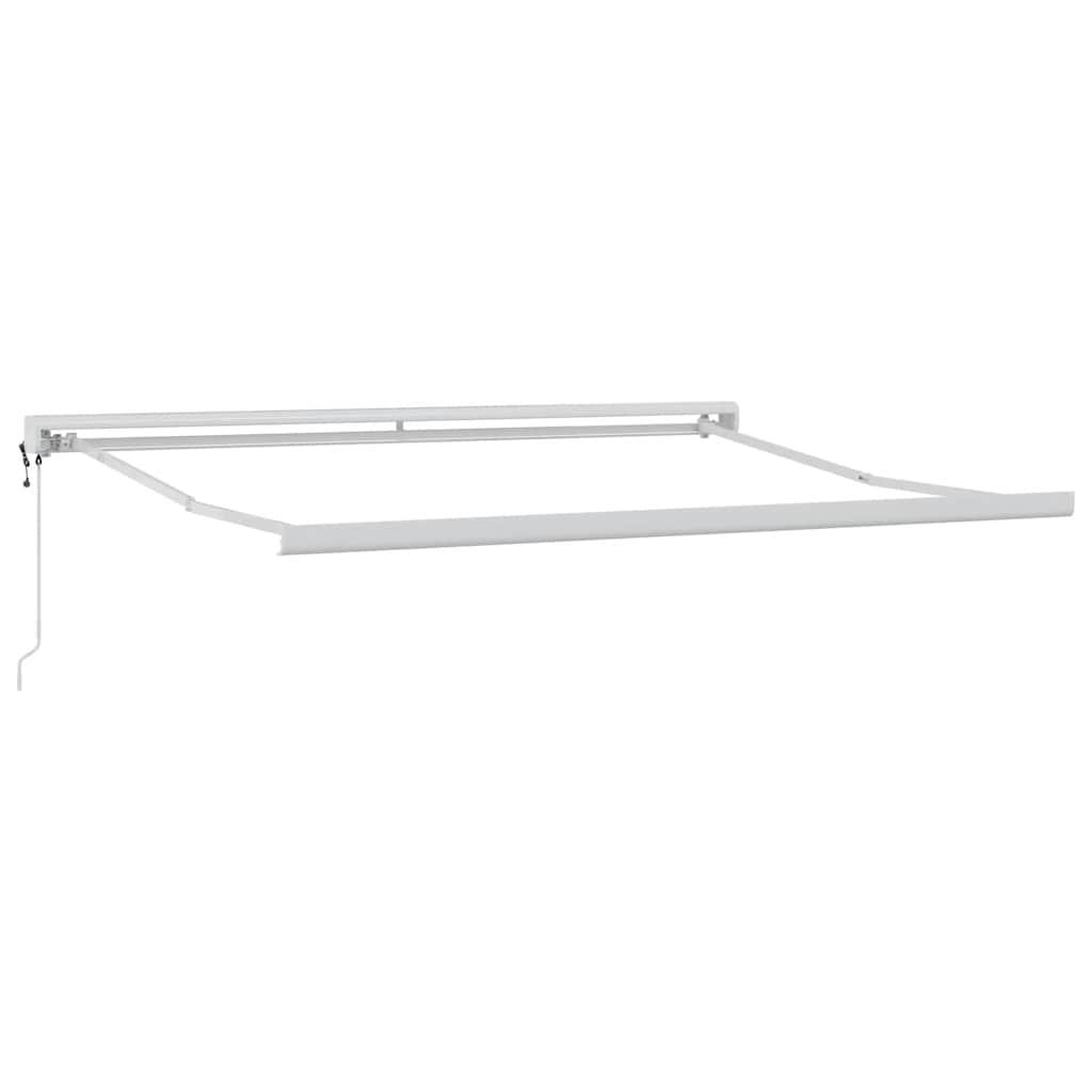 Toldo retráctil Verde y blanco 300 x 250 x 165 cm Tela y Metal