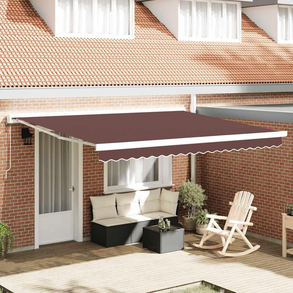 Toldo retráctil Verde y blanco 300 x 250 x 165 cm Tela y Metal