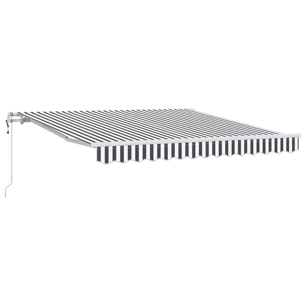 Toldo retráctil automático gris antracita y blanco 300x250 cm