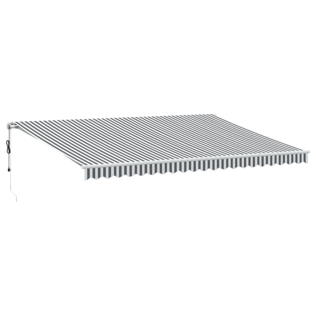 Toldo retráctil automático gris antracita y blanco 300x250 cm