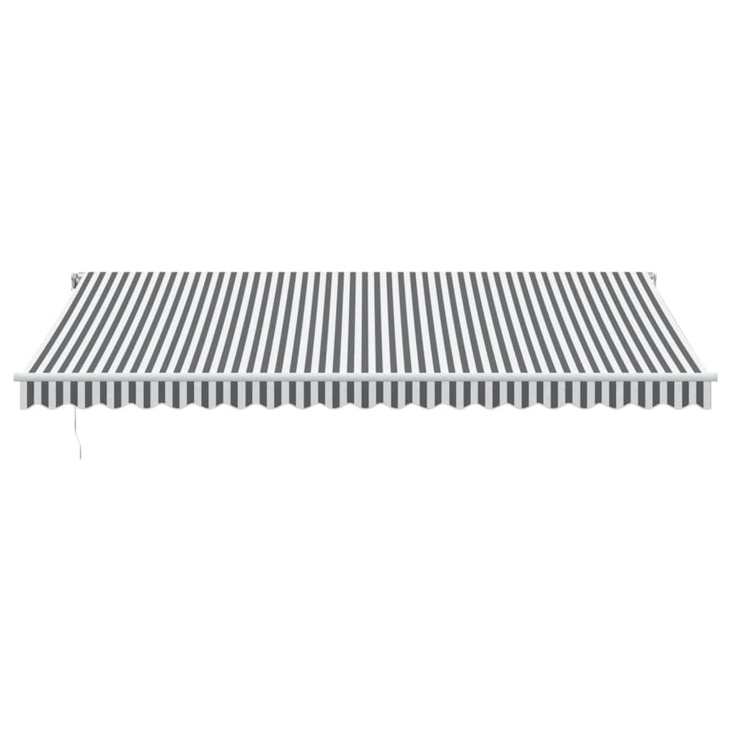 Toldo retráctil automático gris antracita y blanco 300x250 cm