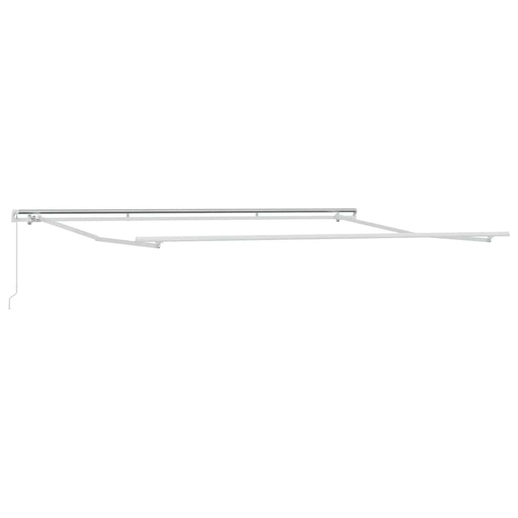 Toldo retráctil manual gris antracita y blanco 400x300 cm