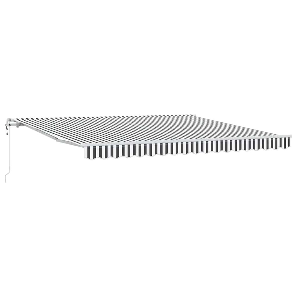 Toldo retráctil automático gris antracita y blanco 400x300 cm