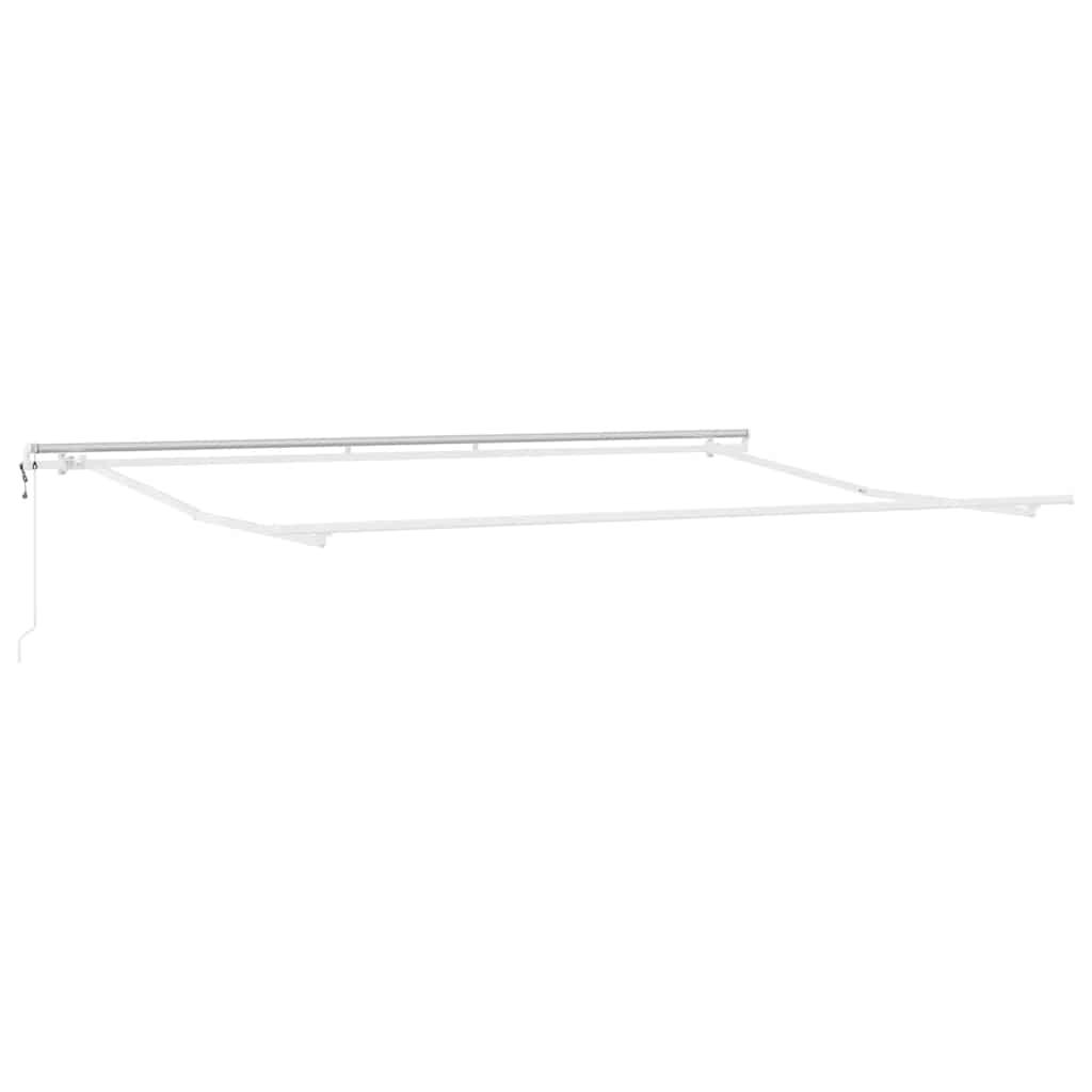 Toldo retráctil automático gris antracita y blanco 400x300 cm