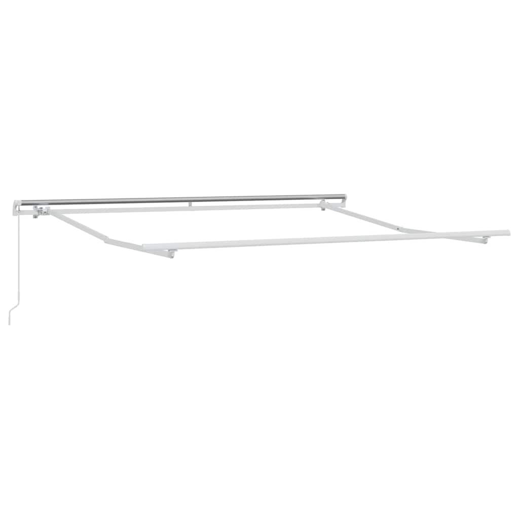 Toldo retráctil manual gris antracita y blanco 300x250 cm