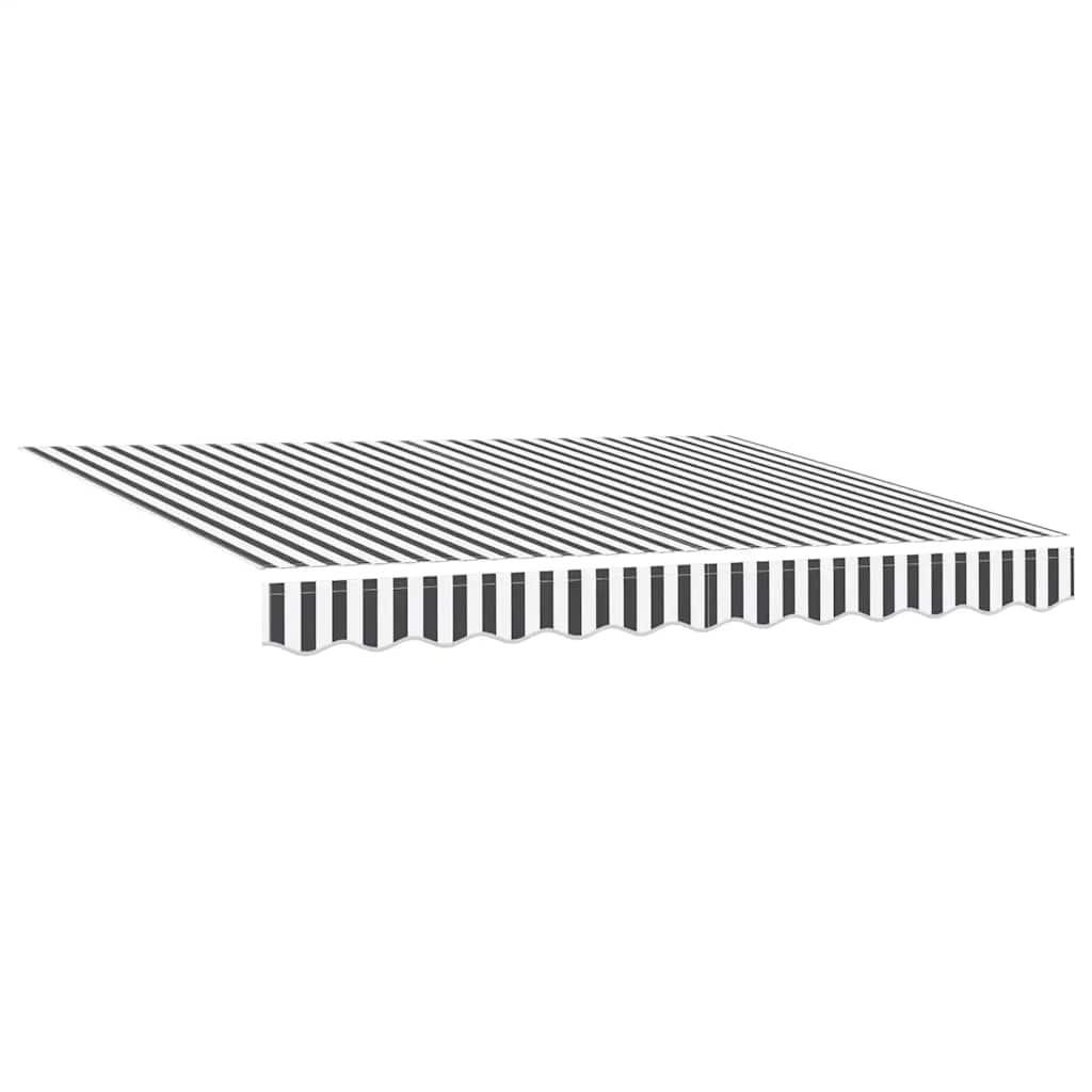 Toldo retráctil manual gris antracita y blanco 300x250 cm
