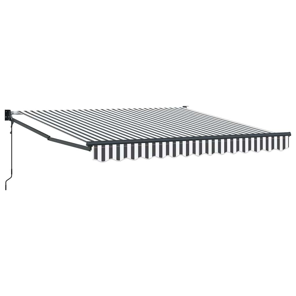 Toldo retráctil Amarillo y Blanco con Marco Antracita 4,5 x 3 m