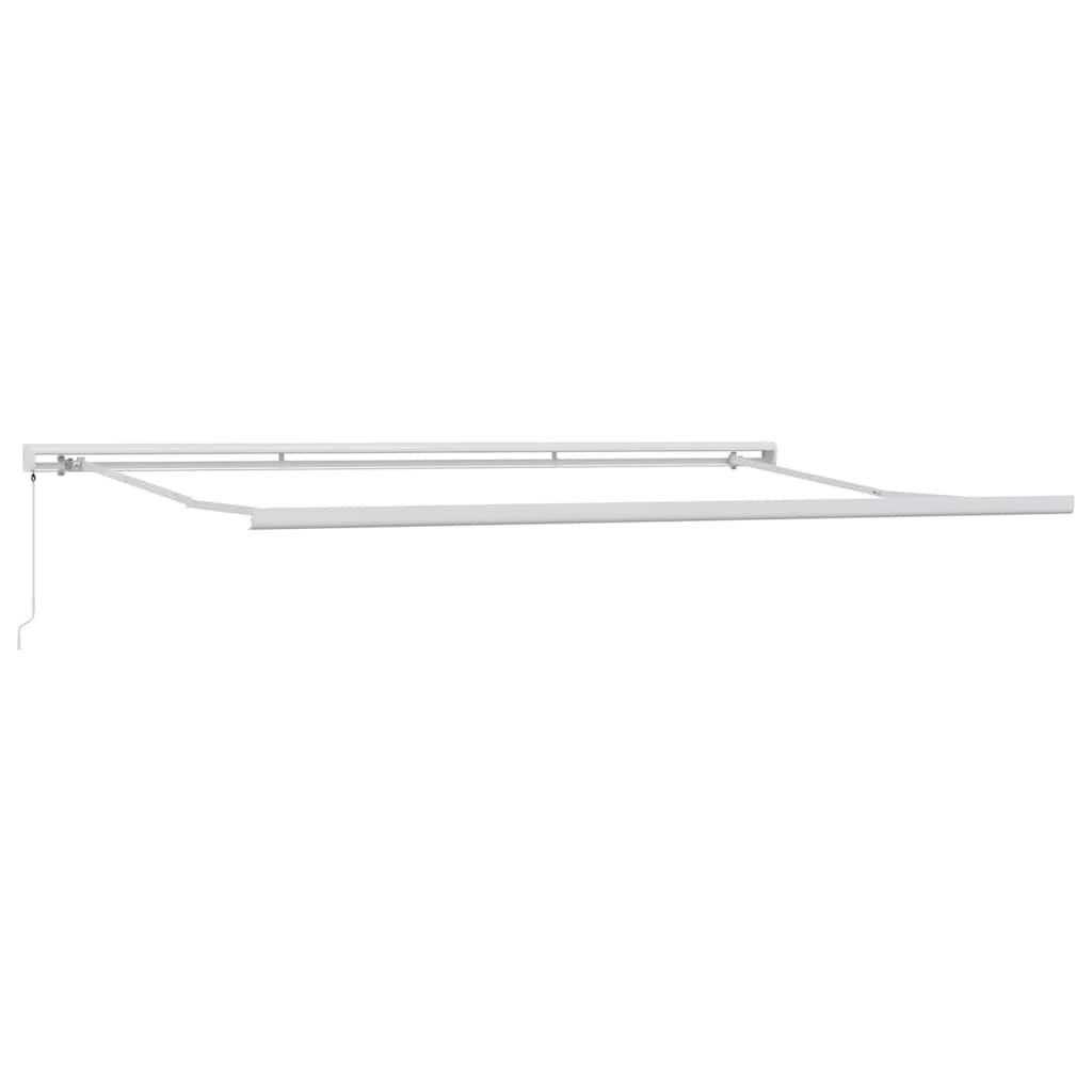 Toldo retráctil aluminio y tela gris antracita y blanco 3x2,5 m