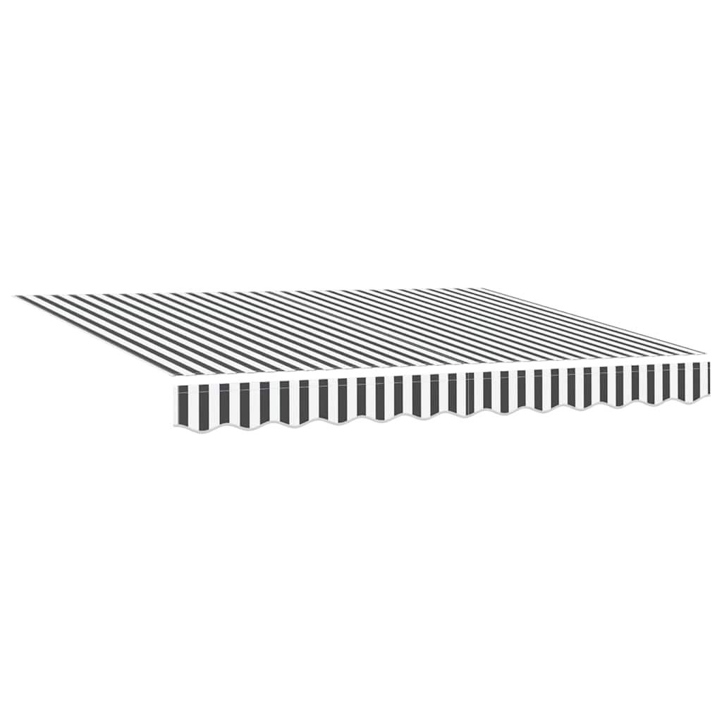 Toldo retráctil aluminio y tela gris antracita y blanco 3x2,5 m