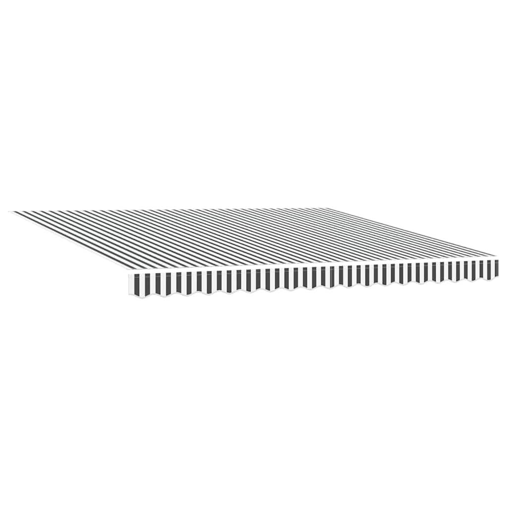 Toldo retráctil aluminio y tela gris antracita y blanco 3x2,5 m