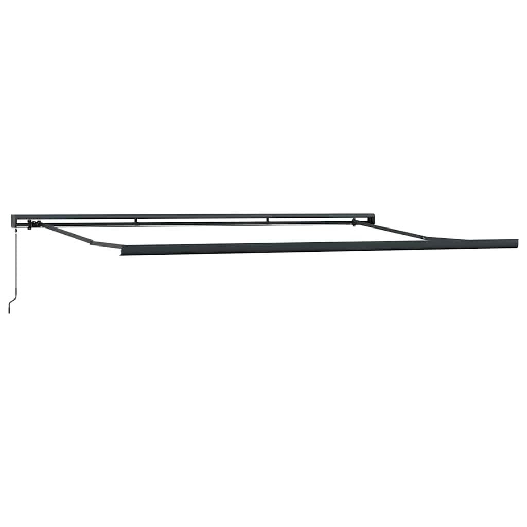 Toldo retráctil aluminio y tela gris antracita y blanco 3x2,5 m
