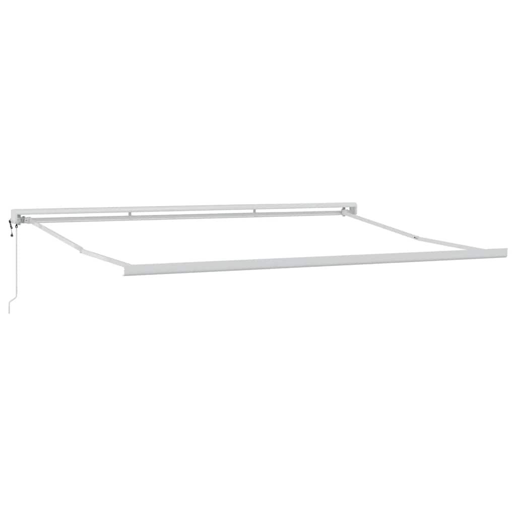 Toldo retráctil Verde y blanco 300 x 250 x 165 cm Tela y Metal