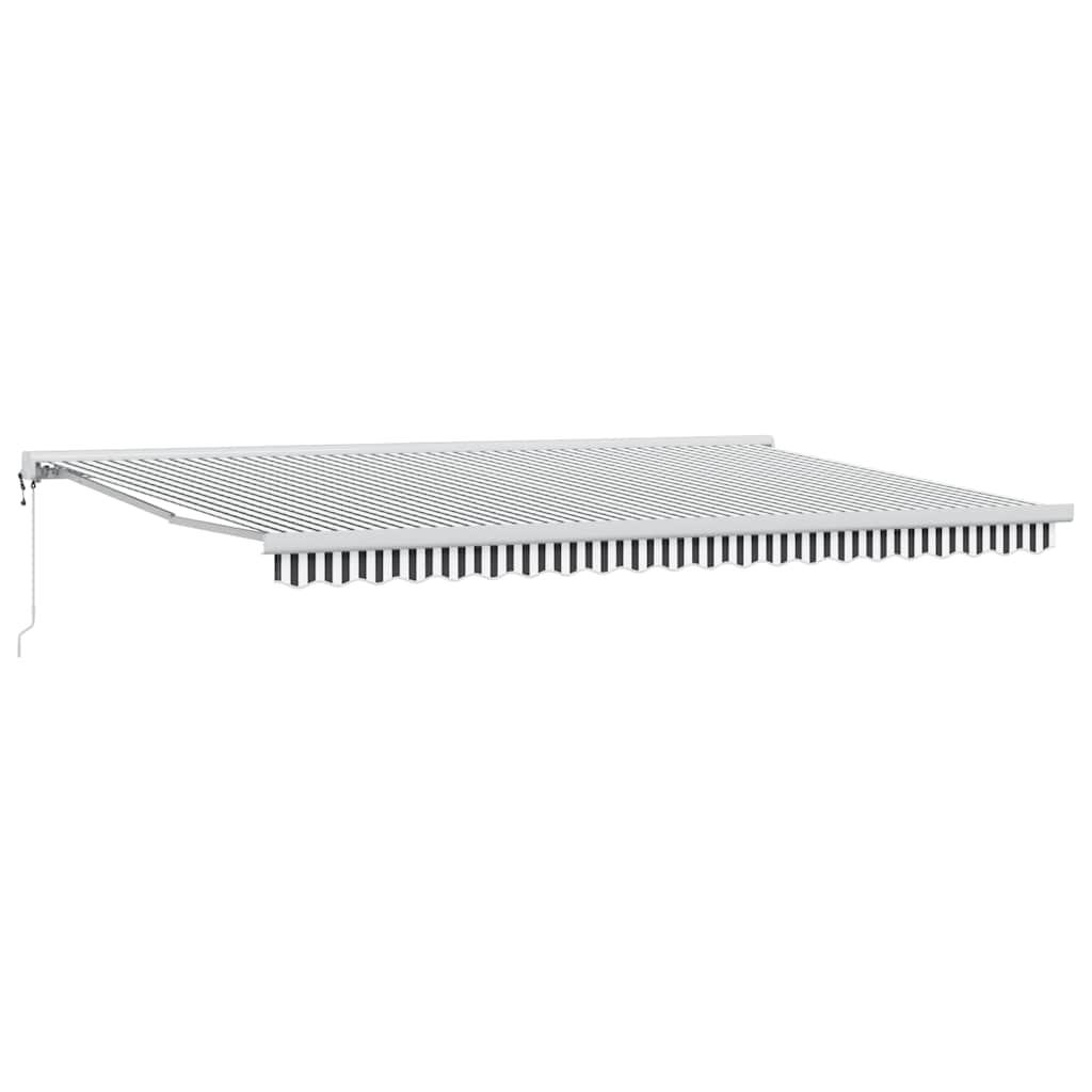 Toldo retráctil Verde y blanco 300 x 250 x 165 cm Tela y Metal