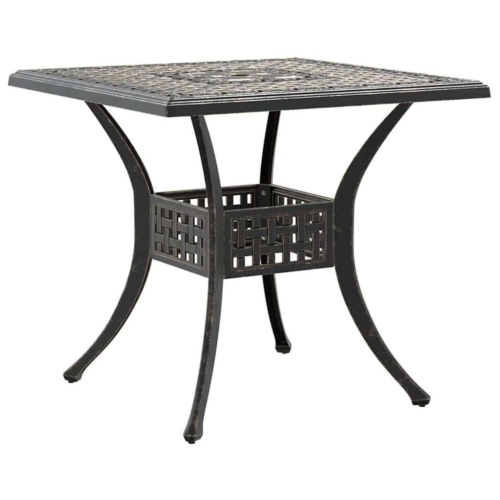 Juego de comedor de jardín 5 piezas aluminio fundido bronce