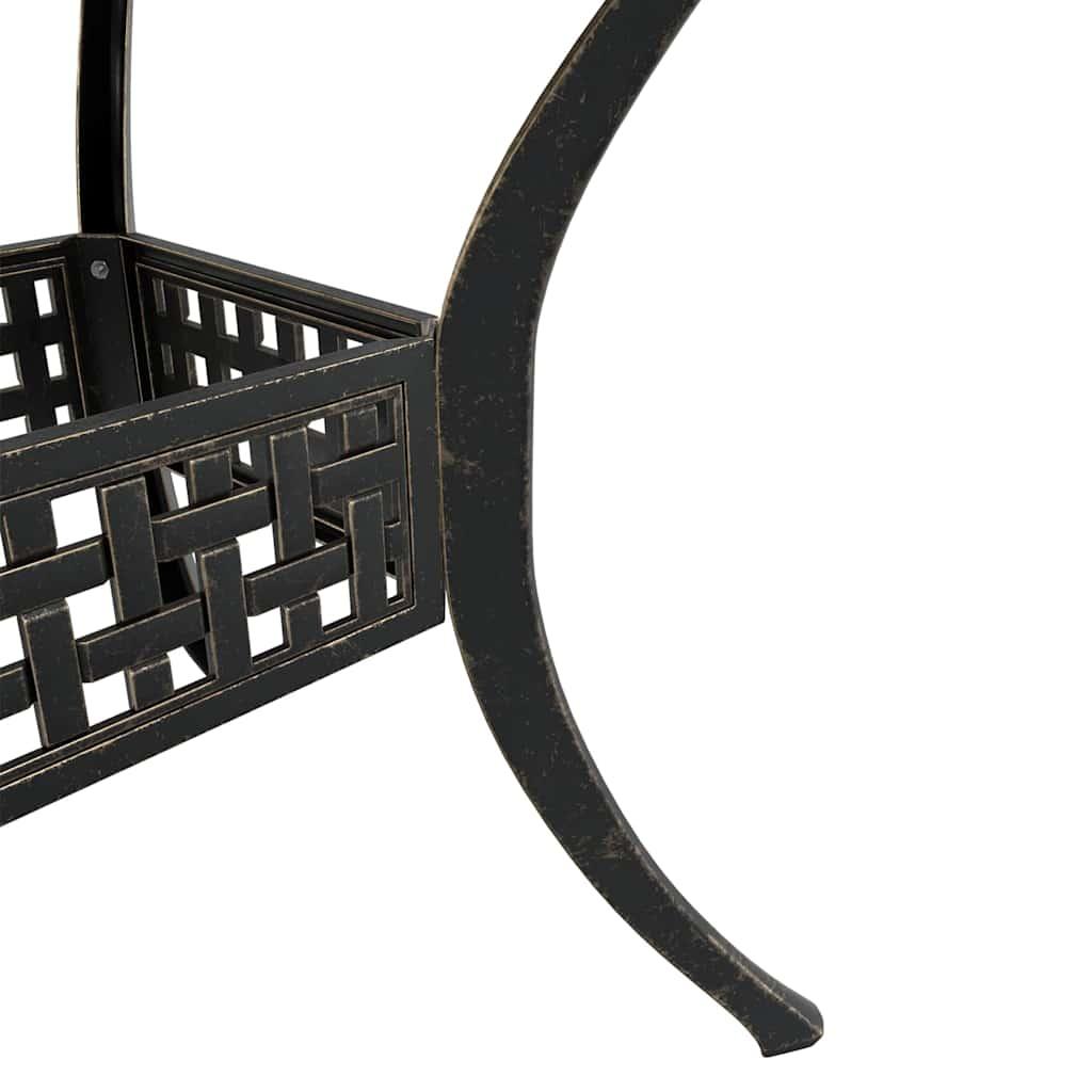 Juego de comedor de jardín 5 piezas aluminio fundido bronce