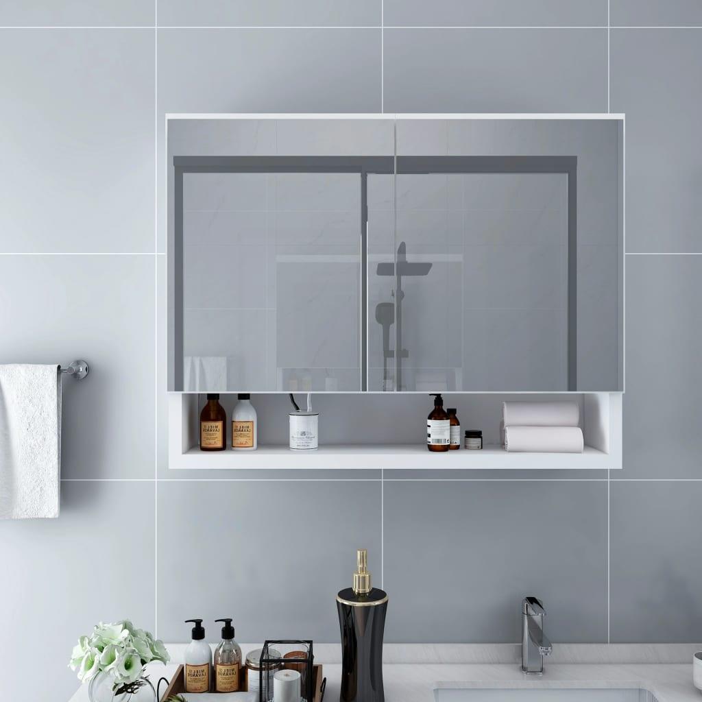 Armario de baño con espejo MDF 80x15x60 cm