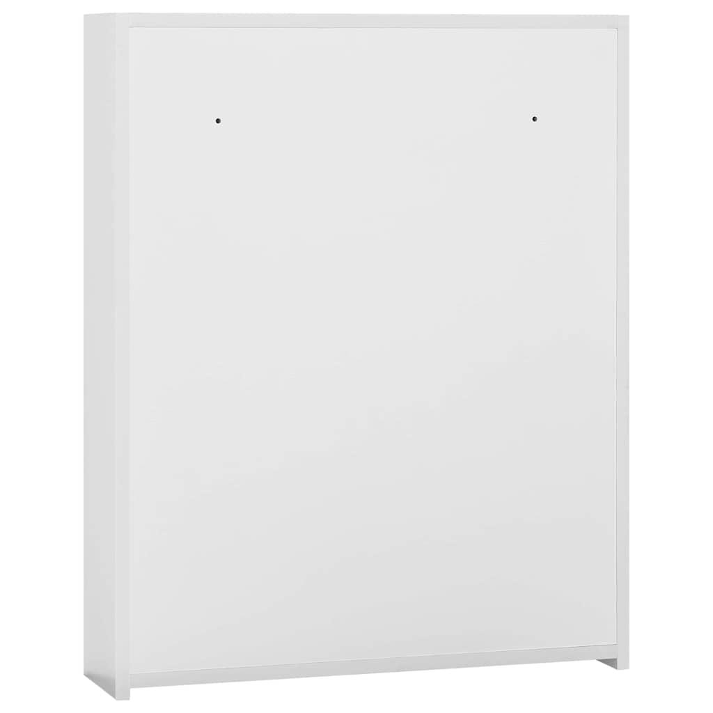 Armario de espejo de baño MDF negro brillante 60x15x75 cm