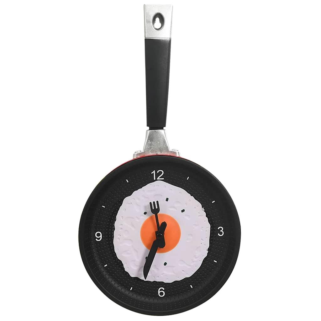 Reloj de pared con diseño de sartén y huevo frito 18,8 cm