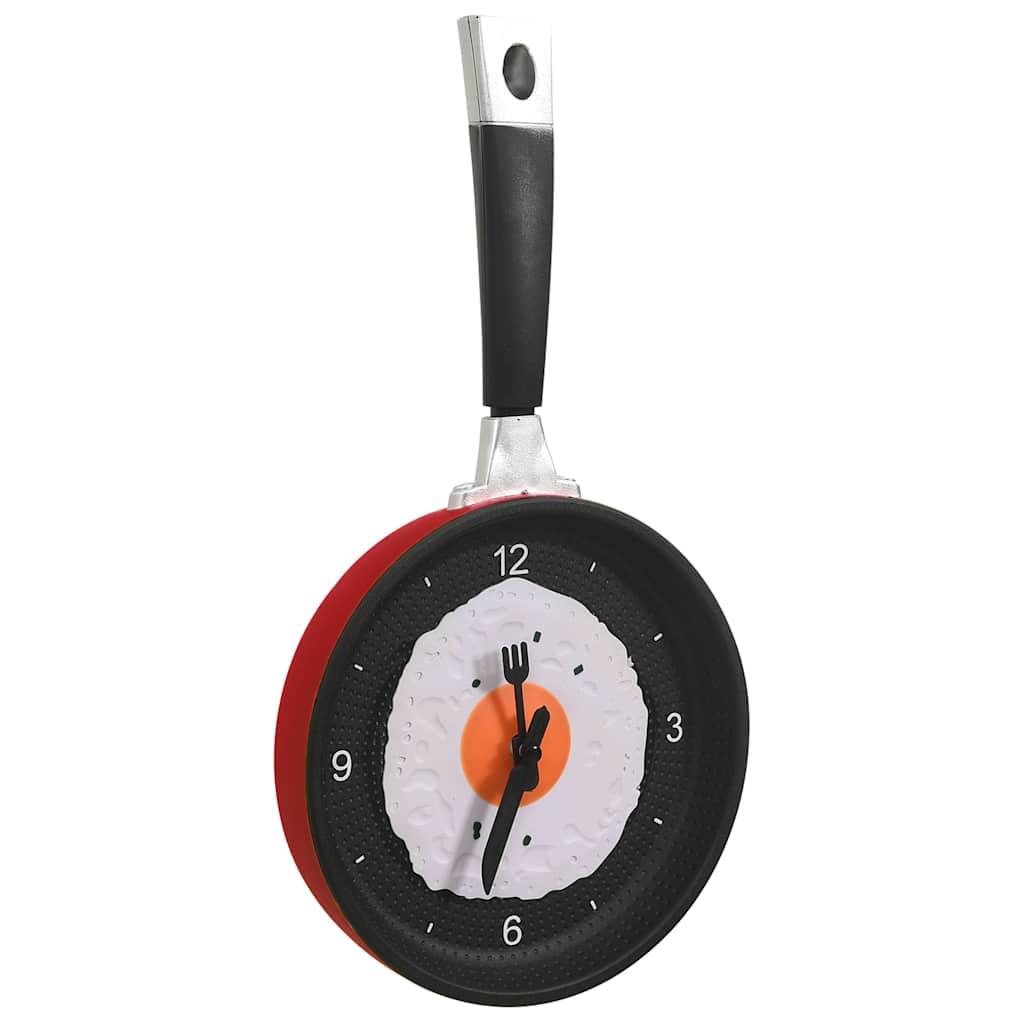 Reloj de pared con diseño de sartén y huevo frito 18,8 cm
