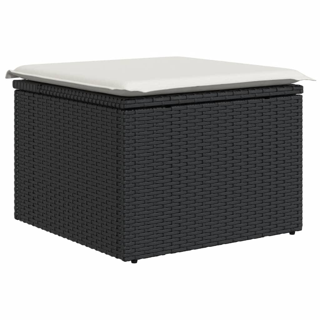 Set de sofás de jardín 8 piezas y cojines ratán sintético