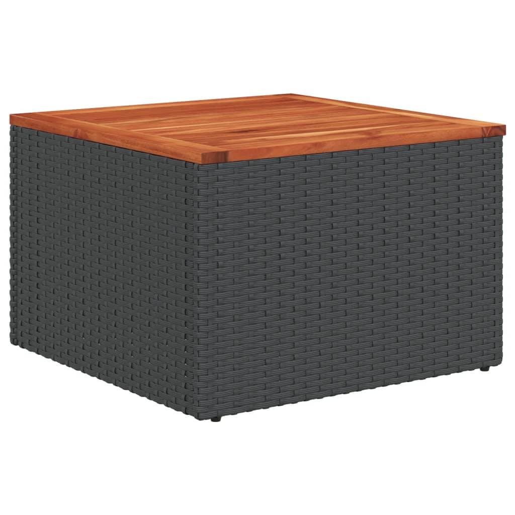 Set de sofás de jardín 10pzas con cojines ratán sintético negro
