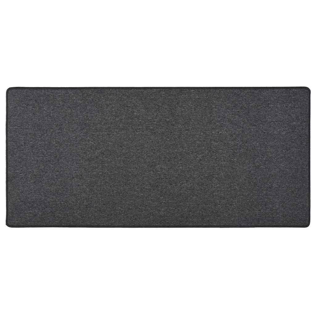 Alfombra de pasillo gris antracita 100x180 cm