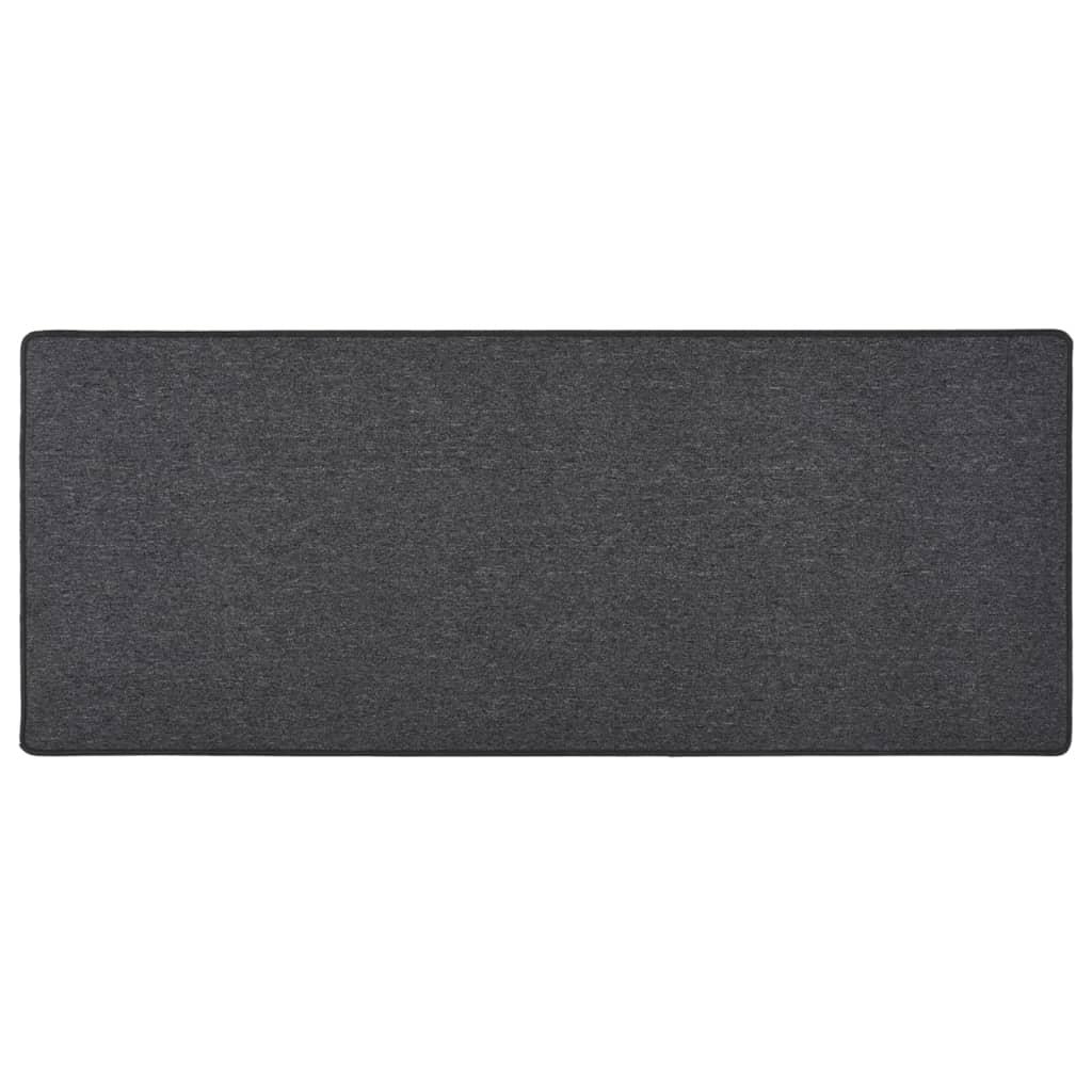 Alfombra de pasillo gris antracita 100x180 cm