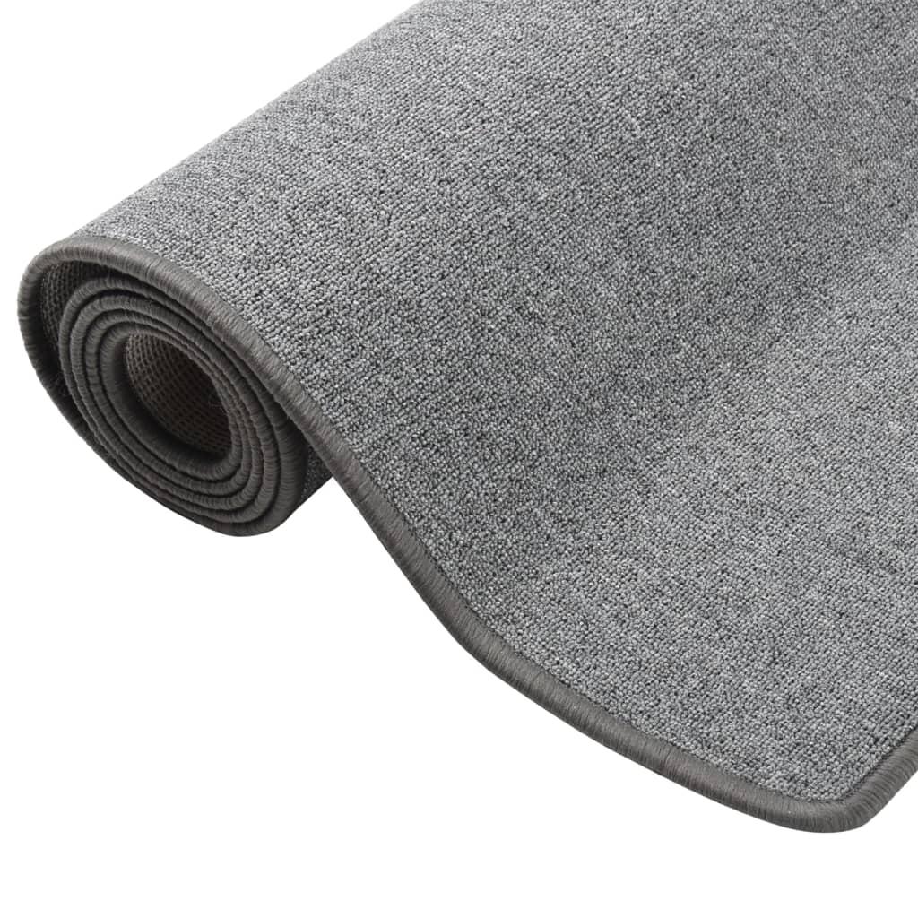 Alfombra de pasillo gris antracita 100x180 cm
