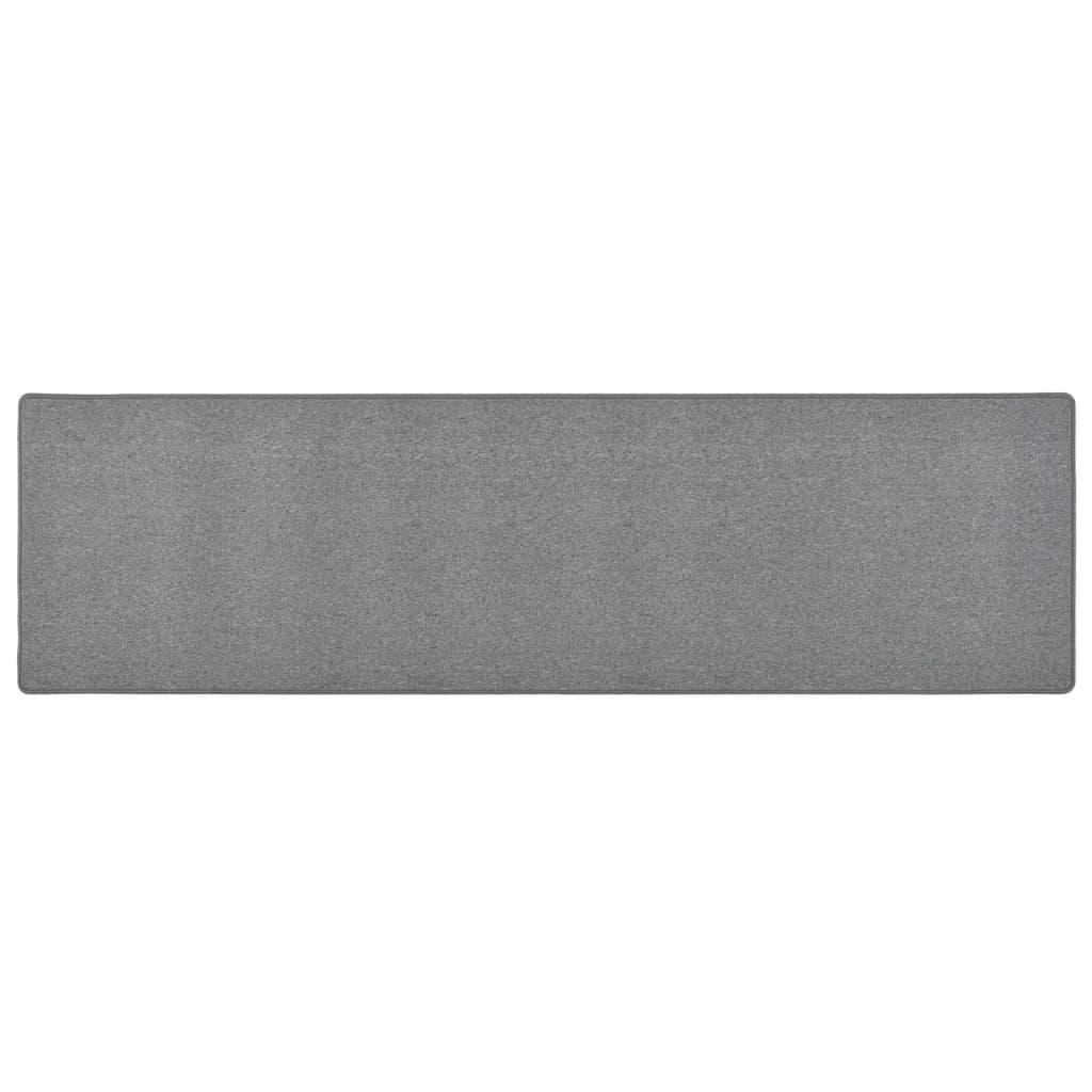 Alfombra de pasillo gris antracita 100x180 cm