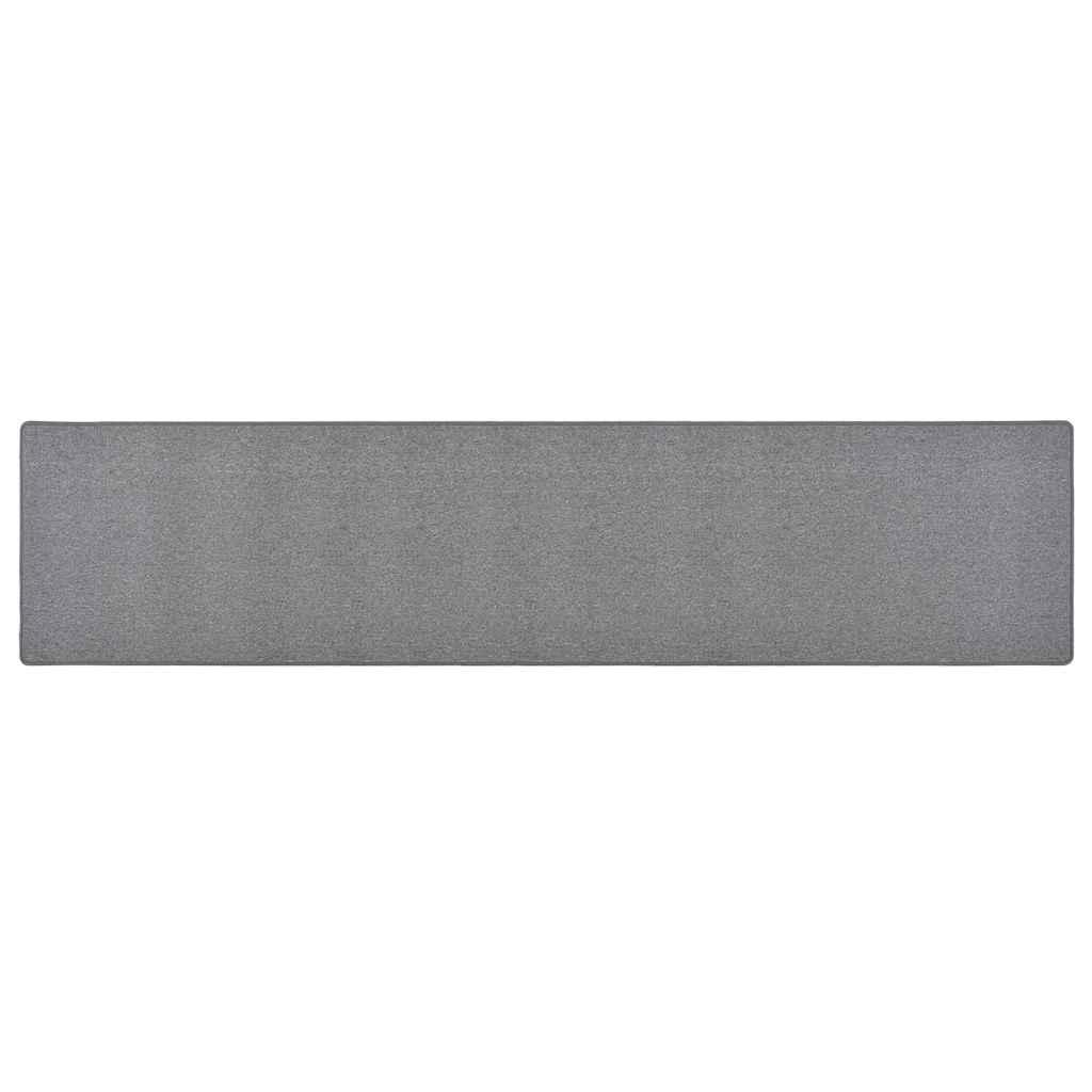 Alfombra de pasillo gris antracita 100x180 cm