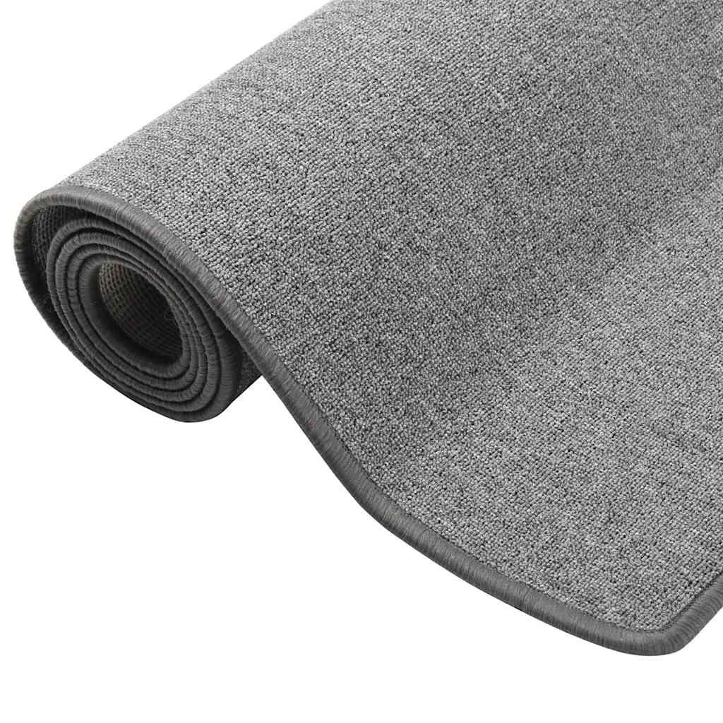 Alfombra de pasillo gris antracita 100x180 cm