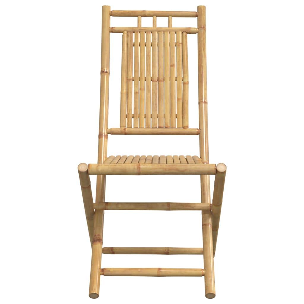 Sillas plegables, 8 unidades, 53x66x99 cm, bambú
