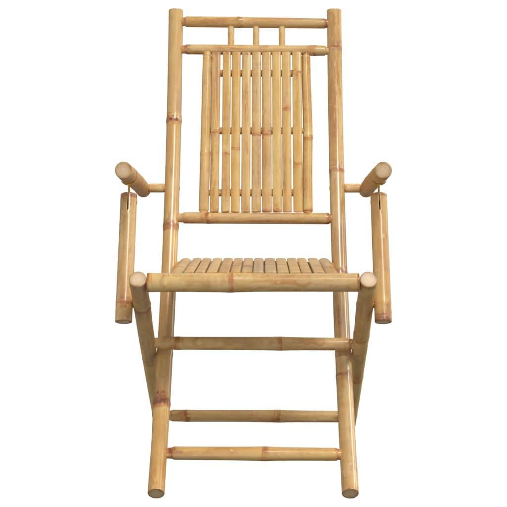Sillas plegables, 8 unidades, 53x66x99 cm, bambú