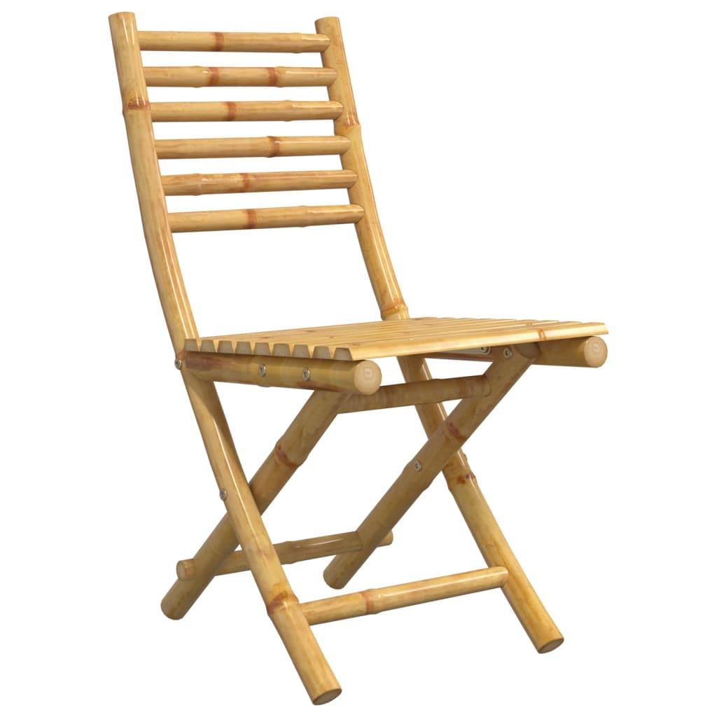 Sillas plegables, 6 unidades, 43x54x88 cm, bambú