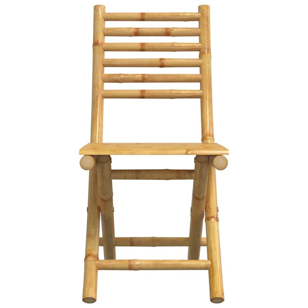 Sillas plegables, 6 unidades, 43x54x88 cm, bambú