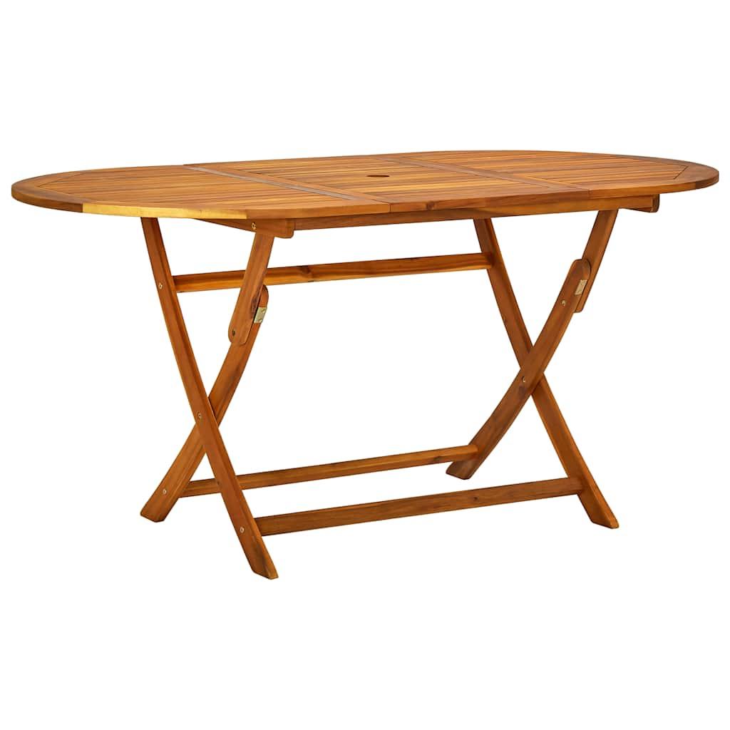 Juego comedor de jardín 5 pzas madera maciza acacia y textileno